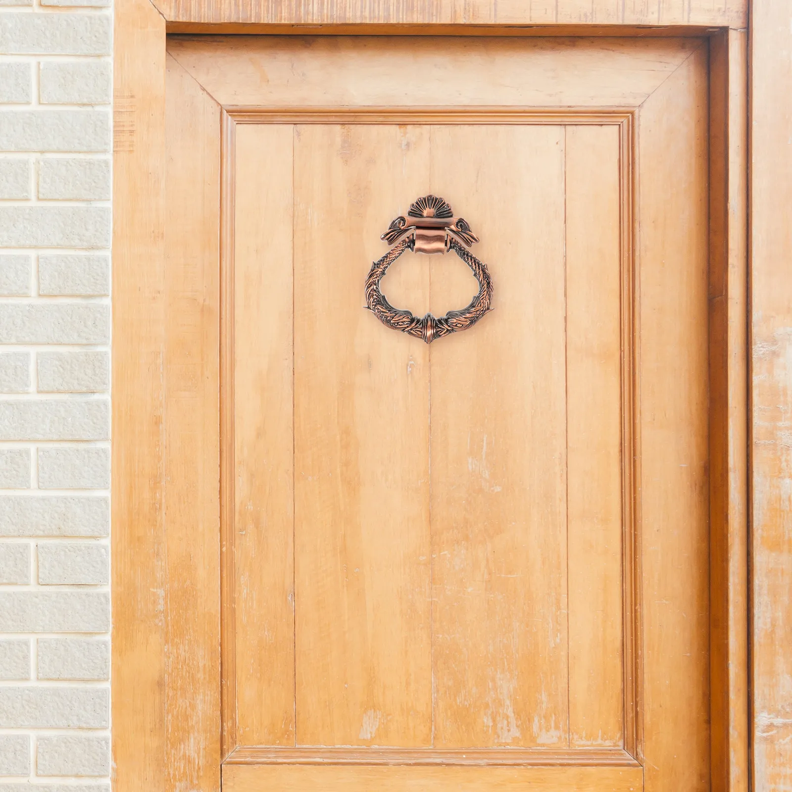 

Металлическая дверная ручка-молоток из цинкового сплава, винтажная, декоративная, для входной двери, в европейском стиле, прочная, ретро-дизайн, для ворот