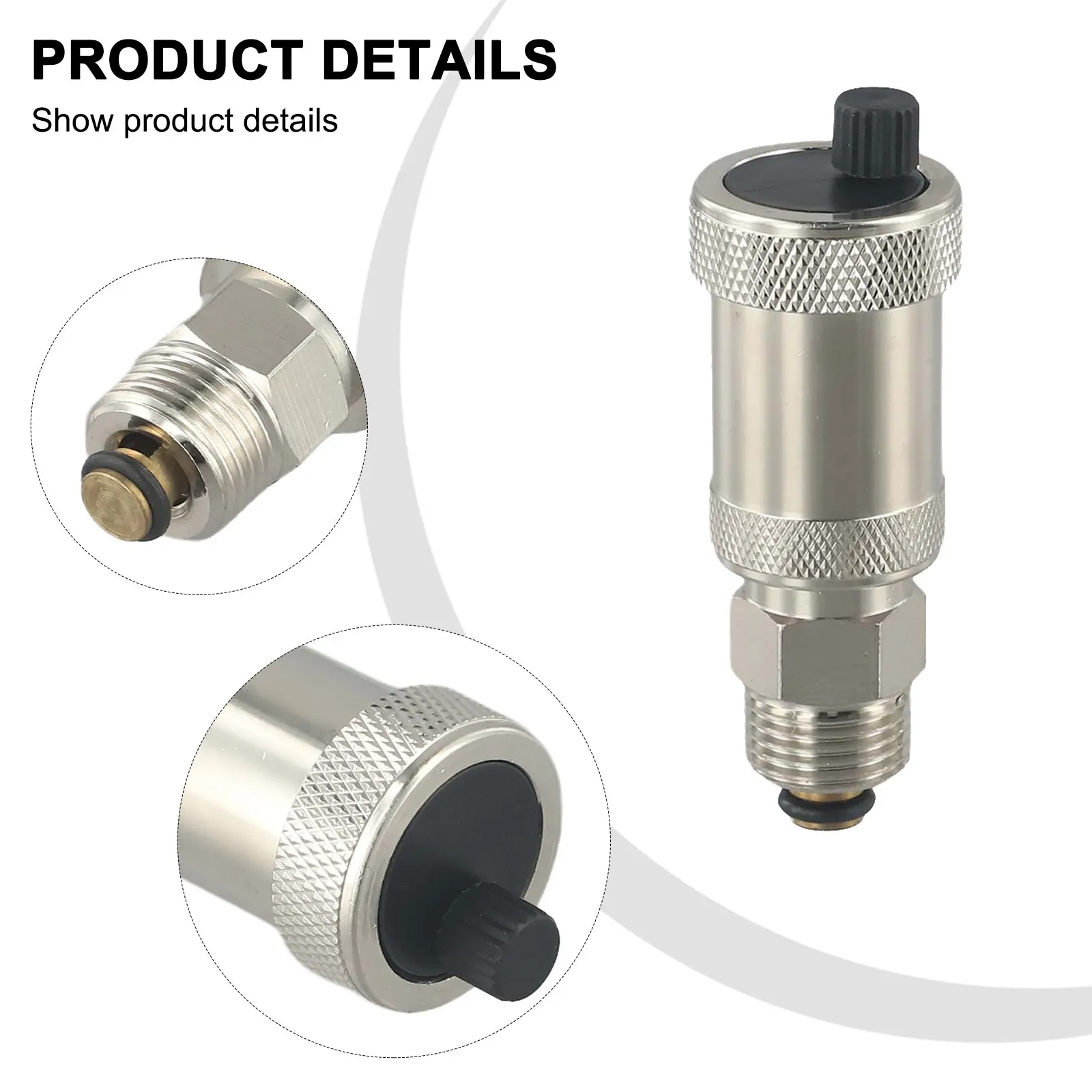 Reliable Performance Automatic Quick Air Vent Valve Air Vent Heating Valve 1/2 Inch External Thread 3/8 Inch External Thread