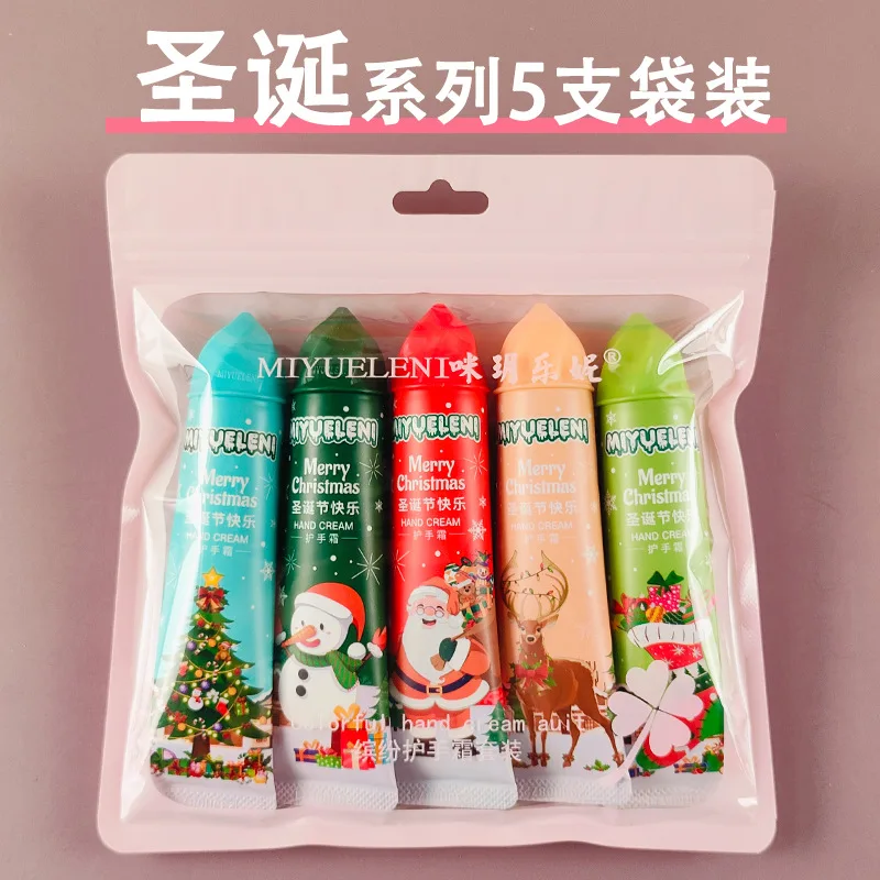 Mi Yue Le Ni Ice Cream Christmas Series 5 Pack Hand Cream 30g Moisturizing Non greasy Moisturizing and Refreshing