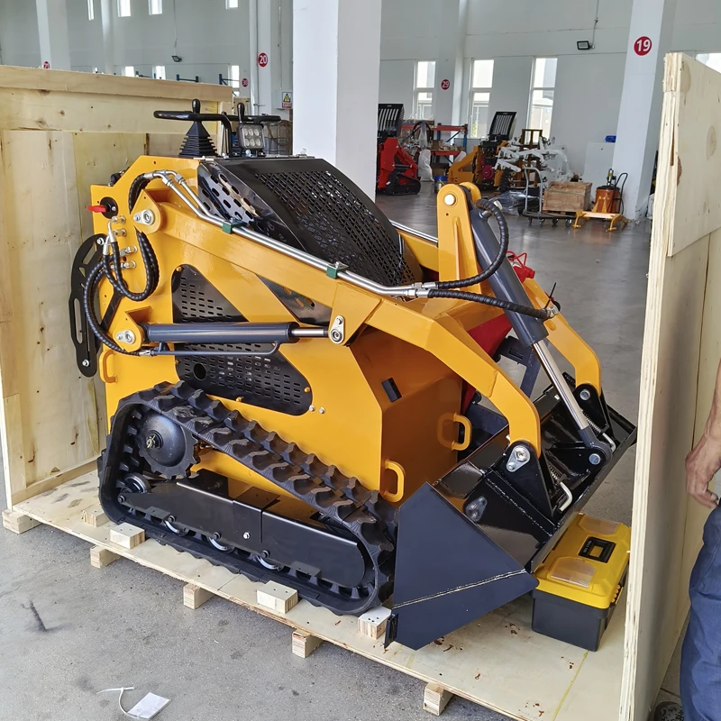 

CE/EPA New Small Mini Small Garden Loader Track Mini Skid Steer Loader with Bucket Trencher Rotary Plough