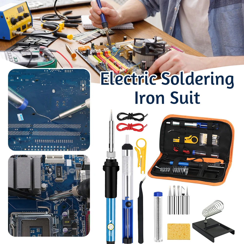 15-in-1 Powerful Soldering Iron Set Adjustables Temperature Welding Tool For Electronic Parts Repair