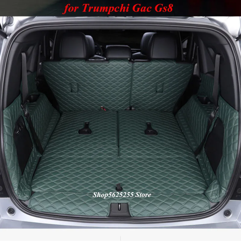 for Trumpchi Gac Gs8 2022 2021 Leather Car Trunk Mat Cargo Liner Uggage Boot Carpet Rear Seat Protector Pad 7seats