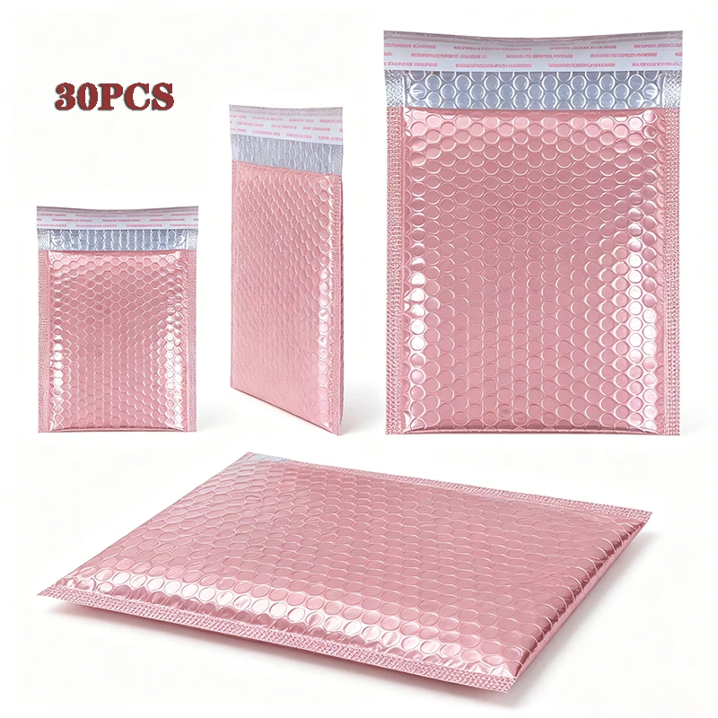 

30 Pcs Holographic Bubble Mailers Waterproof Padded Shipping Envelopes Thicken Protection for Business Wholesale Shipping