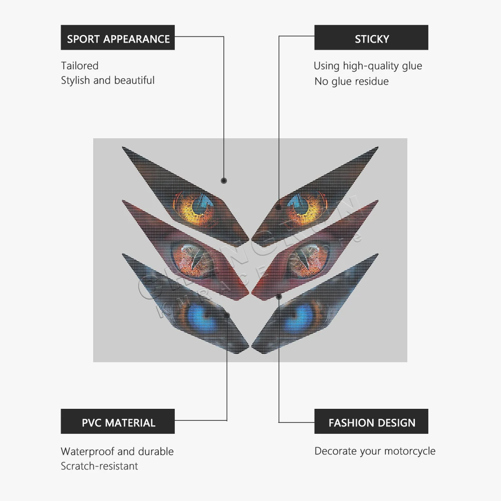 مصباح أمامي للدراجات النارية مقاوم للماء ، شارات للدراجات النارية ، كيمكو ، AK550 ، ملصق ، من من من من الخارج ، إكسسوارات