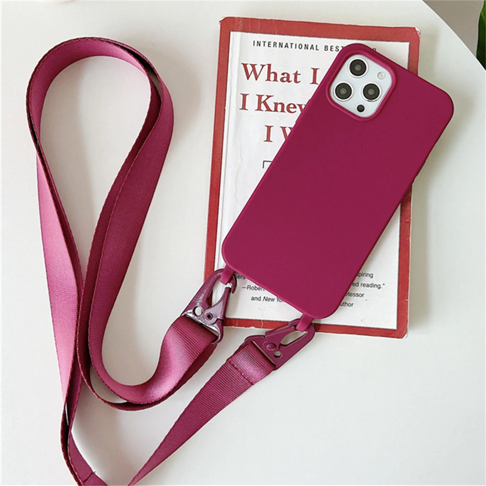 Umhängekette Lanyard Matt Silikonhülle für iPhone 18 Pro Max 17 16 15 14 11 12 13 XR X XS 8 Plus Stoßfeste Hülle – Detail 18