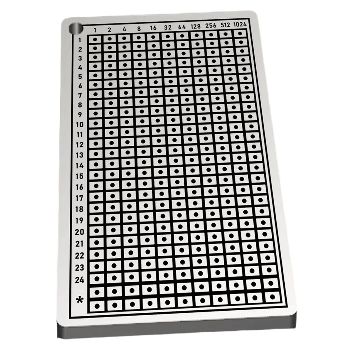 A75K Memorization Word: Plate Double-Sided 24-Bit 12-Bit Hardware Password Bip39 Engraved Steel Plate Key Seed Phrase