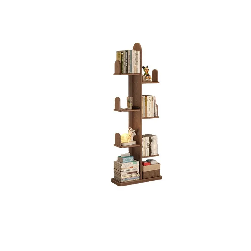 Solid wood bedside bookshelf cactus thickened corner bookcase bedroom storage floor shelf children's small bookshelf