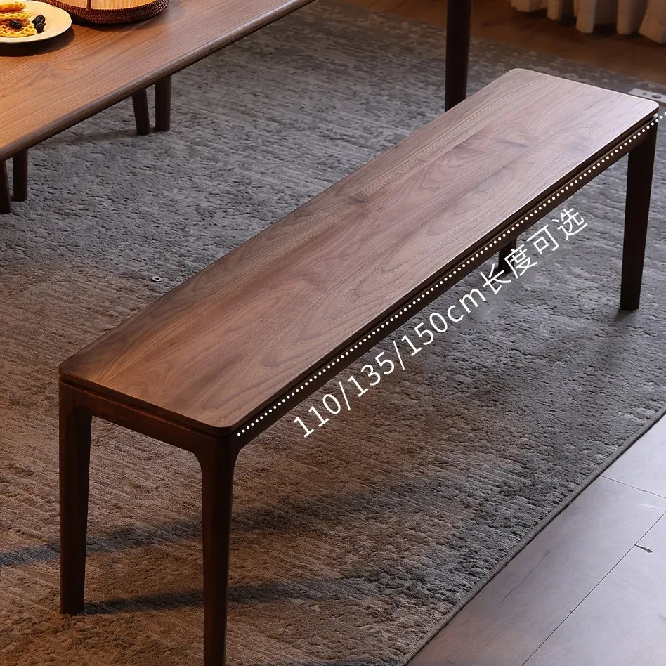 North American black walnut bedroom end stool new Chinese solid wood bench home shoe change stool dining table dining chair