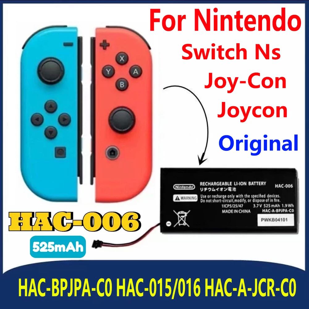 

Оригинальный аккумулятор 525 мАч HAC-006 для Nintendo Switch Ns Joy-Con Joycon Controller HAC-BPJPA-C0 HAC-015/016 HAC-A-JCR-C0, аккумуляторы