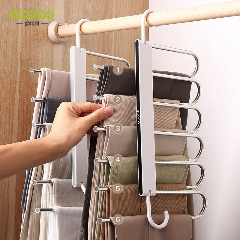 Xiaomi Youpin Multifunctional Hanger Home Wardrobe Storage Artifact Seamless Hook Magic Pants Clip Wardrobe Storage Artifact Hot