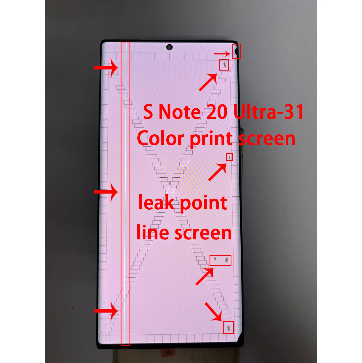 AMOLED For Samsung Galaxy Note 20 Ultra N986F N986B With Dot Line Burn LCD Display Touch Screen No Fra Defective Series Parts