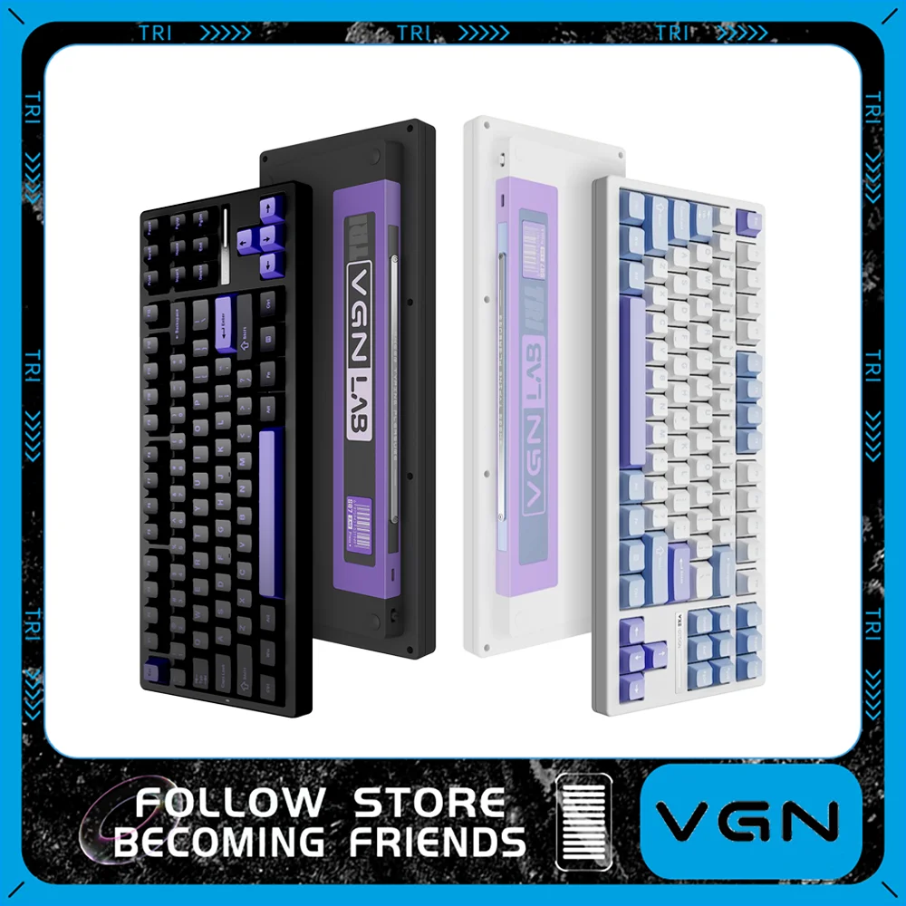 

VGN S87 Tri-Mode Mechanical Keyboard Connection Customized Mechanical Esports Chip Ergonomic Structure Hot Plug Game Keyboard