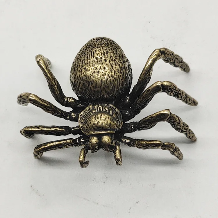 Personality pure copper old spider ornaments tea table tea table tea table gadgets creative play gifts gift car accessories