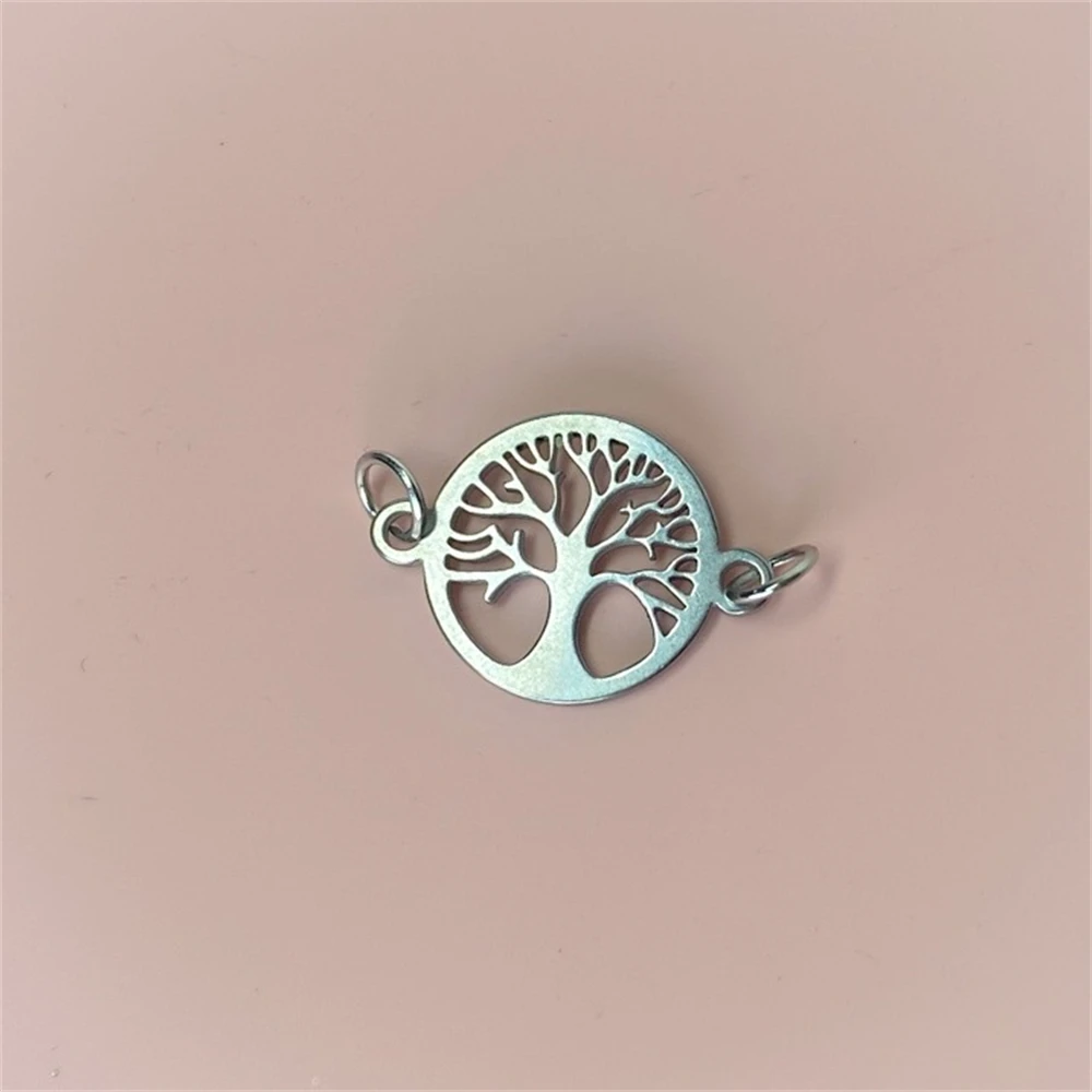 12pcs Big Stainless Steel Tree Charm Fit Necklace Wholesale Great Tree Of Life Plant Pendant For Diy Bracelet  Making