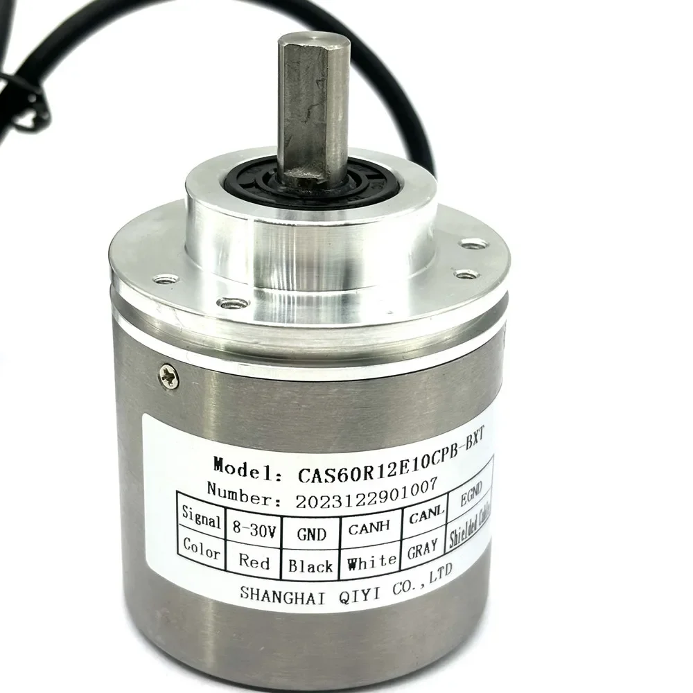 

60 мм, однооборотный абсолютный кодировщик, Canopen выход, 12bit 10-30Vdc 10MM solid shaft CAS60R12E10CPB