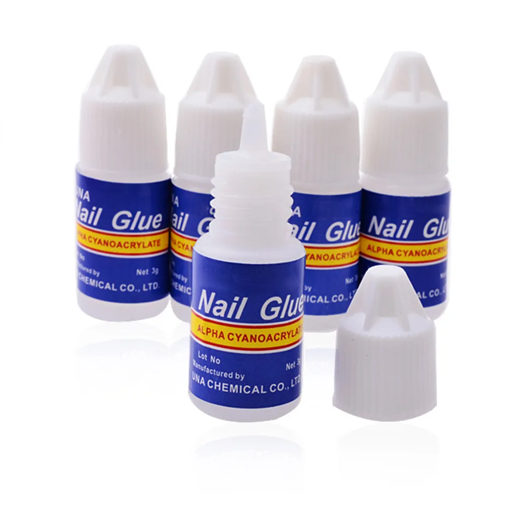 

5Pcs 3G Nail Adhesive Professional Grade Fast Drying Non-Toxic Odorless Bond for Nails Natural Nail Art Decoration