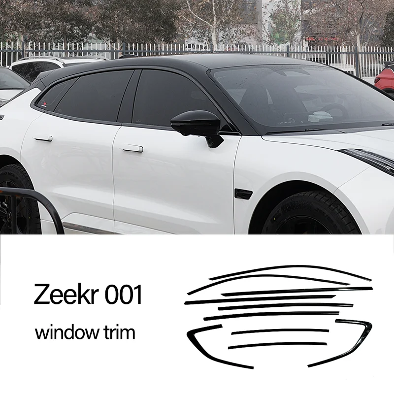 

Zeekr 001 2021 2022 2023 Автомобильные аксессуары из нержавеющей стали, черная накладка на порог автомобиля, накладка, 10 шт.