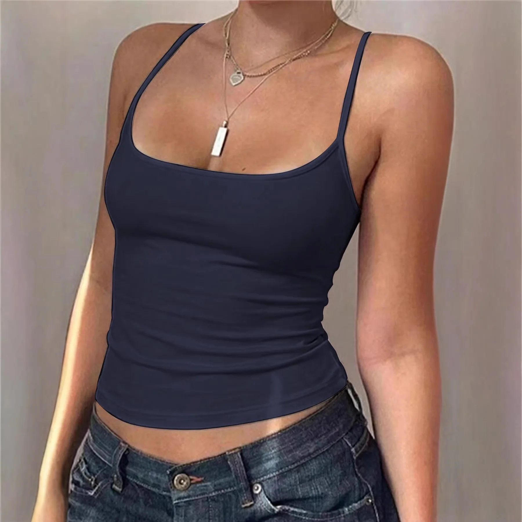 Straps Slim V-neck Women's T-shirts Sexy Beach Gym Cropped Tanks Tops Camisoles Vintage Y2K Tees Tshirts Cheap Clothes Woman