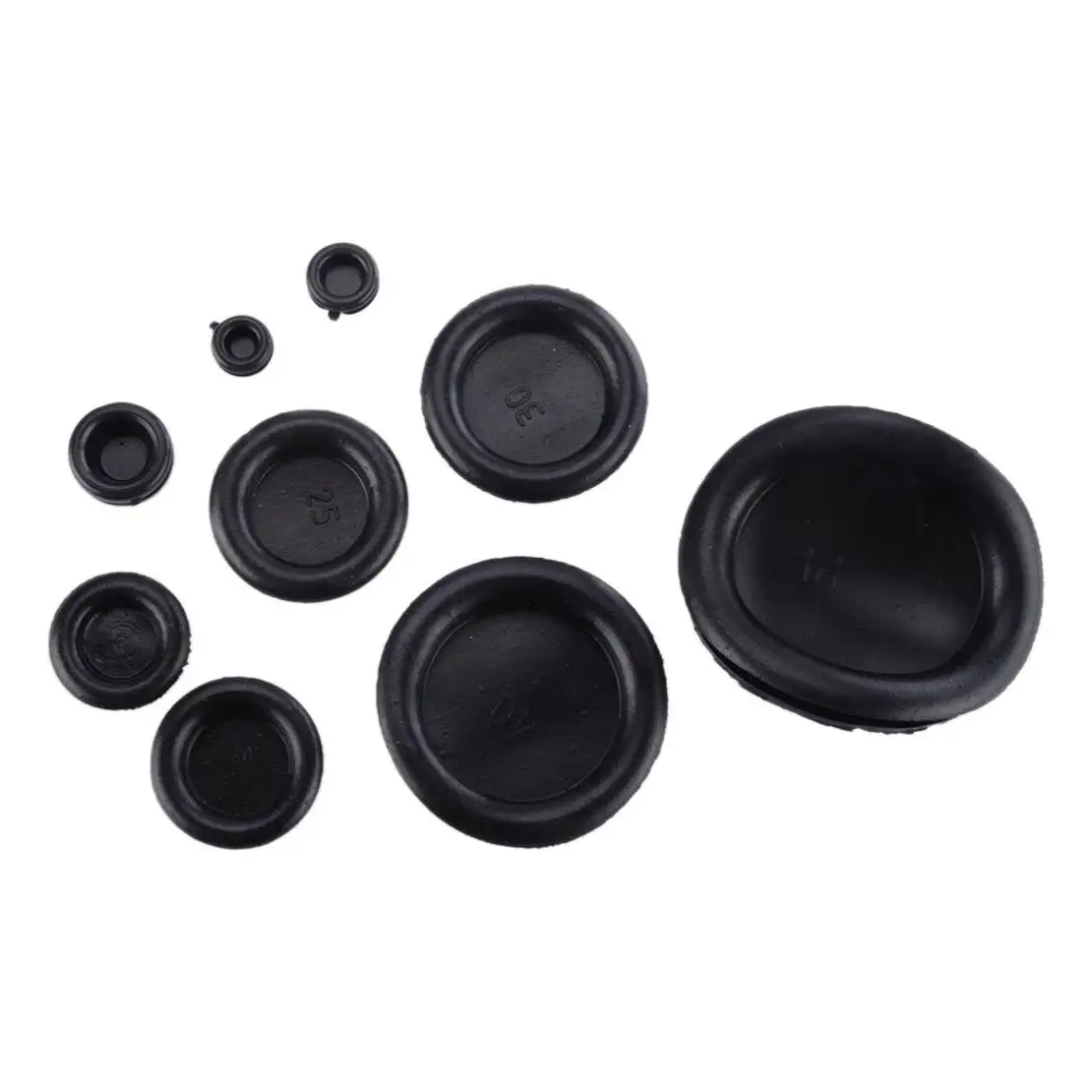 130PCS 6-50mm Rubber Grommet Assortment Set Firewall Hole Electrical Wiring Gasket Fastener Kit Blanking 9 Sizes