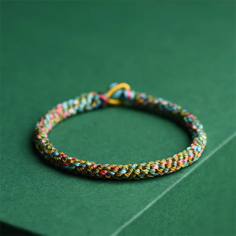 New Handmade Colorful Lucky Knot Bracelet Rope Lucky Bangle Child Adult Lovers\' DIY Best Friends Lucky Bracelet Drop Shipping