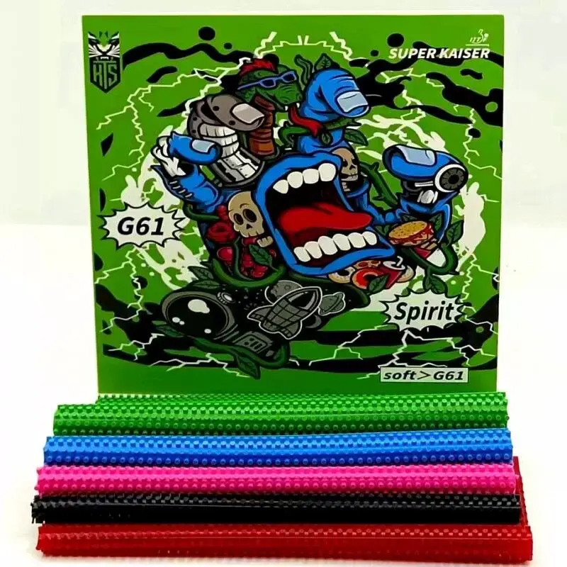 

Накладка для настольного тенниса Super Kaiser G61 Colorful, длинные шипы OX, средние частицы, одобренная ITTF, для атакующей и защитной игры