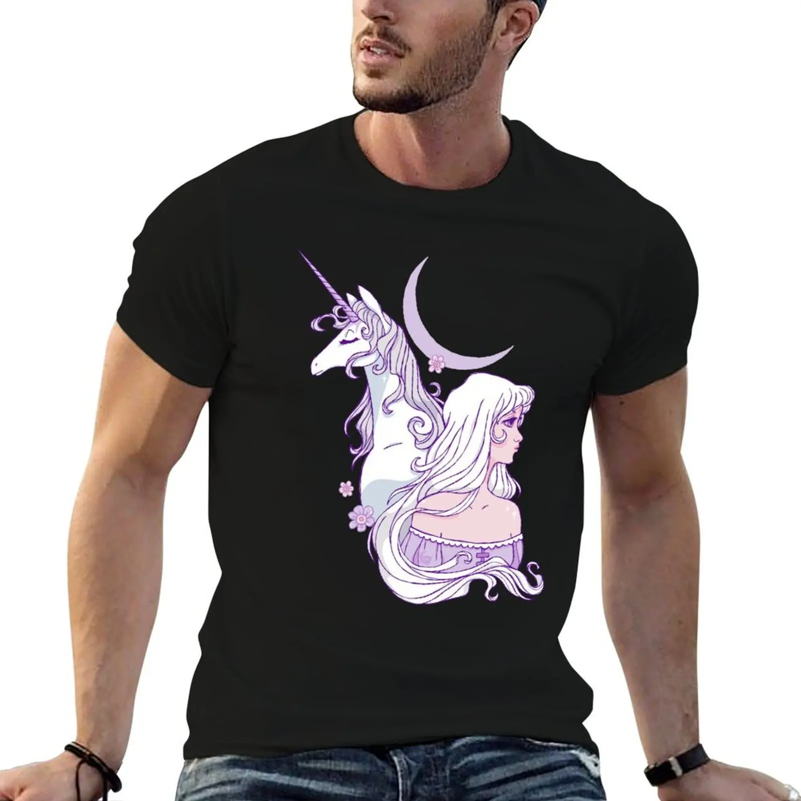 

cotton 100% t shirt Lady Amalthea man soft T-Shirt shirts man cotton t graphic for tshirt