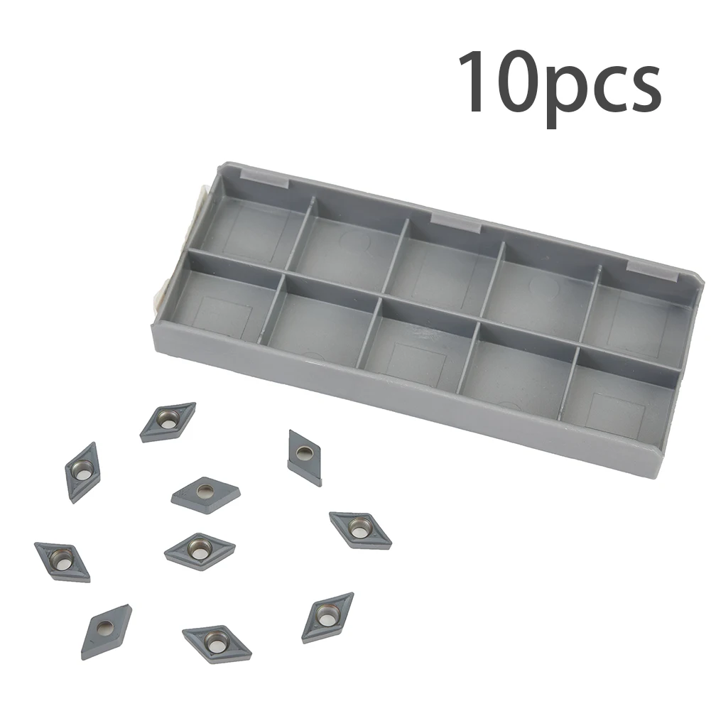 New Practical Carbide Insert Turning Milling 1 Box 10pcs Carbide DCMT 2-1-SM DCMT070204 Easy Install High Grip