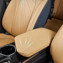 For GEELY BOYUE L Atlas L 2023 2024 Leather Car Central Control Armrest Box Organizer Surface protective Cover Trim modification