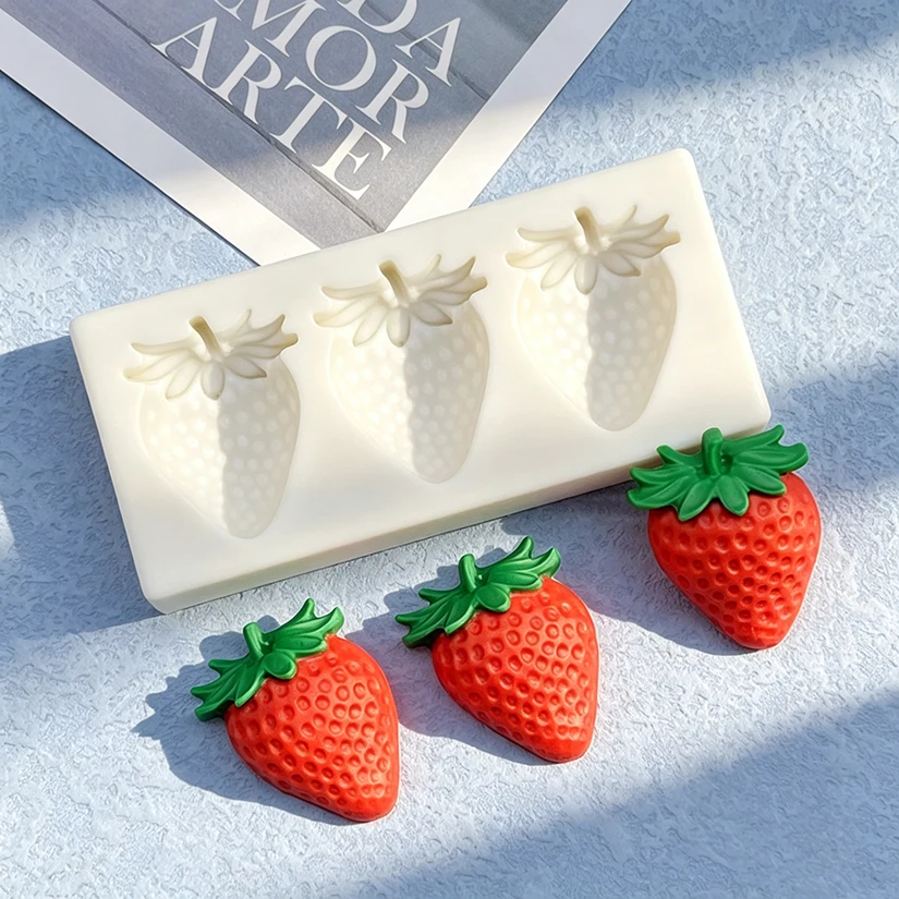 Strawberry Silicone Sugarcraft Mold Resin Tools Cupcake Baking Mould Fondant Cake Decorating Tools