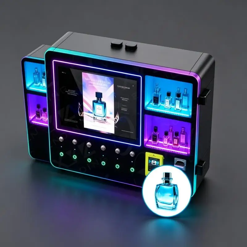Perfume Vending Machine Automatic Self Service Touch Screen QR Code Payment Commercial Fragrance Dispenser for Mall Hotel