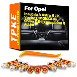 Interior LED Light Kit Canbus For Vauxhall Opel Insignia A Astra H J K Vectra C MOKKA X Corsa C D E Grandland X Adam Indoor Bulb