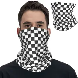 Ska Sillitoe Tartan Balaclava Black White Checkered Plaid Bandana Merch Neck Cover Houndstooth Black-and-White Check Magic Scarf