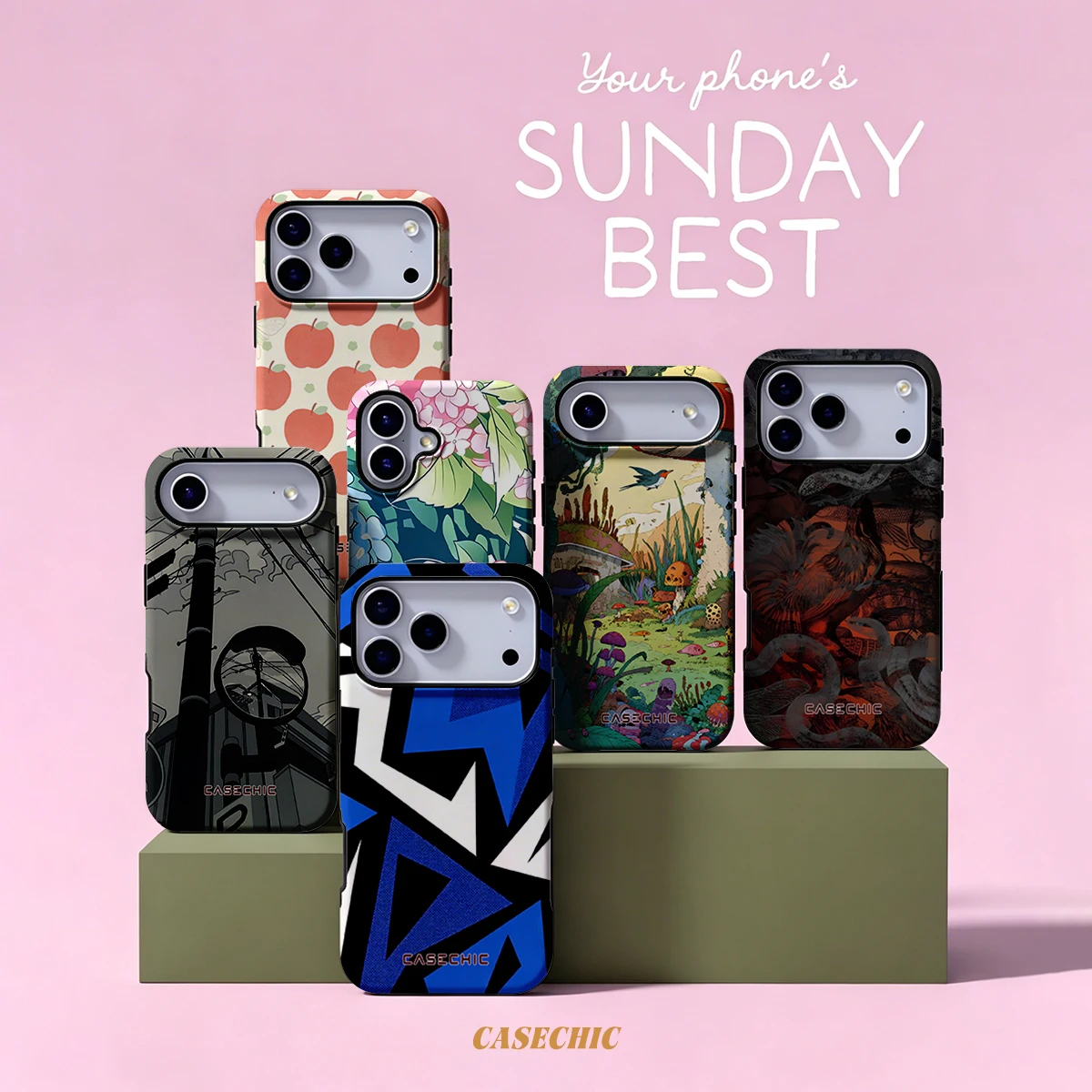 Angular Pulse Case for Samsung Galaxy S26 S25 S24 S23 Ultra Drop Resistant Glossy Dual-Layer Cover CaseChic