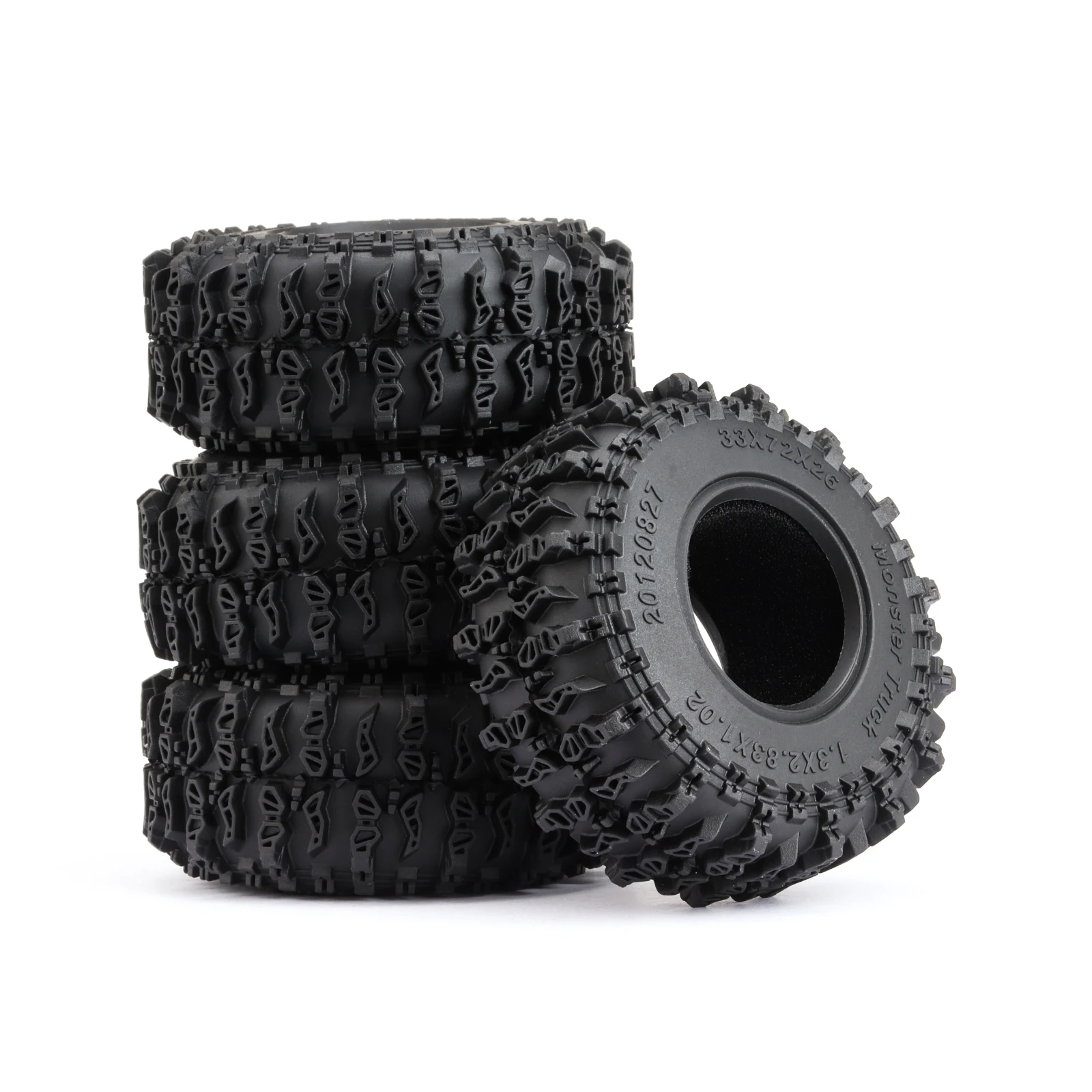 Hoocrawler المطاط عجلة الإطارات عدة مستنقع مخلب 70*27 مللي متر 1.3 "إطارات العجلات ل 1/18 TRX4M 1/24 RC SCX24 #6