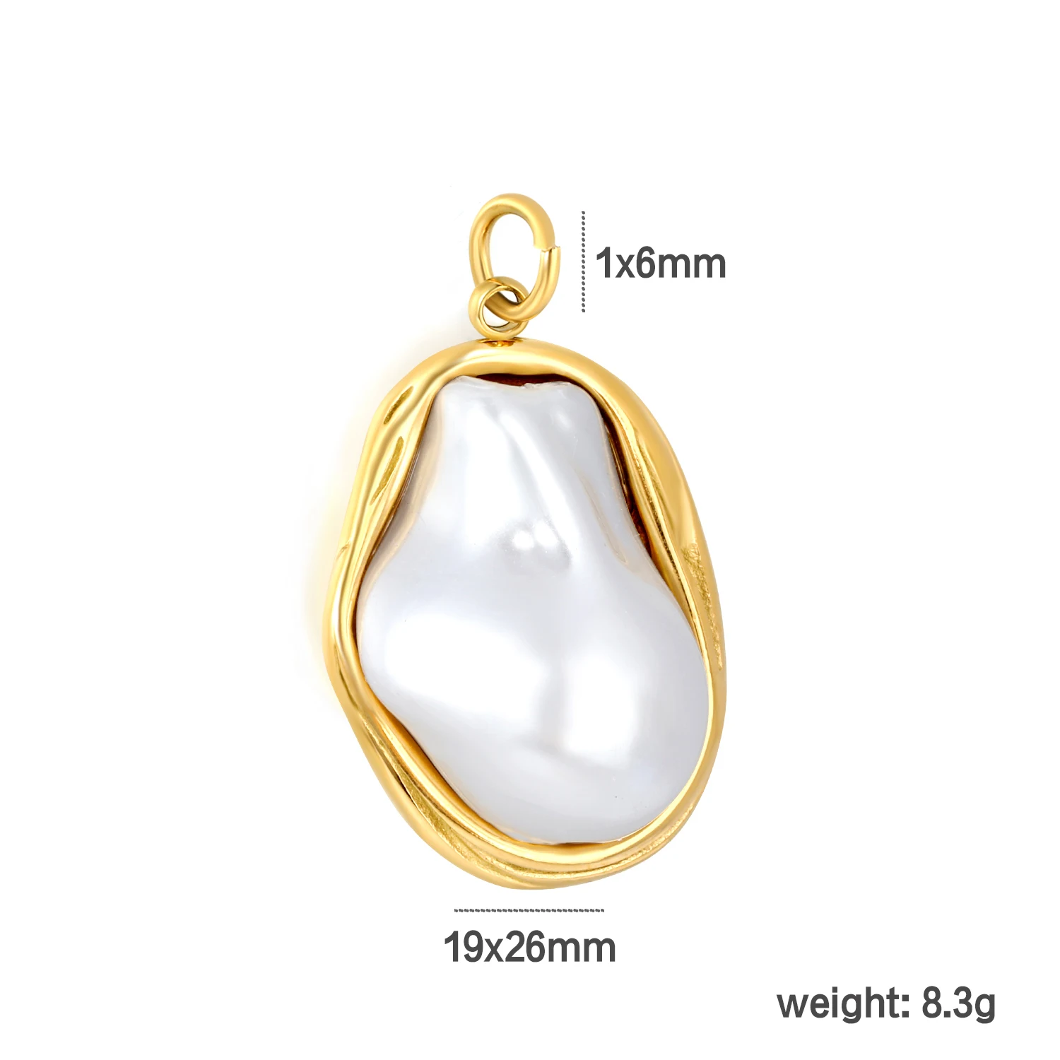 Factory Direct Clearance 3/5/10pcs Gold Plated Irregular Pearl Charms Hollow Pendants DIY Necklace Jewelry Making Findings