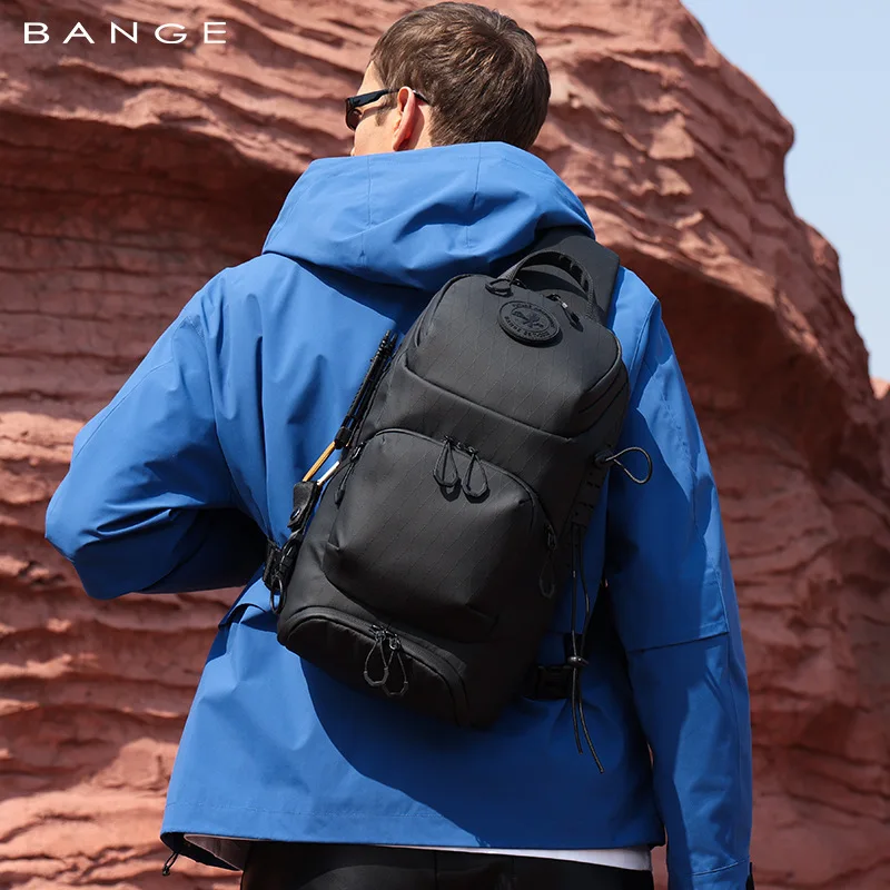 Bolso Bandolera Impermeable BANGE con Múltiples Bolsillos, Transpirable y Ergonómico, para el Uso Diario y Aventuras al Aire Libre