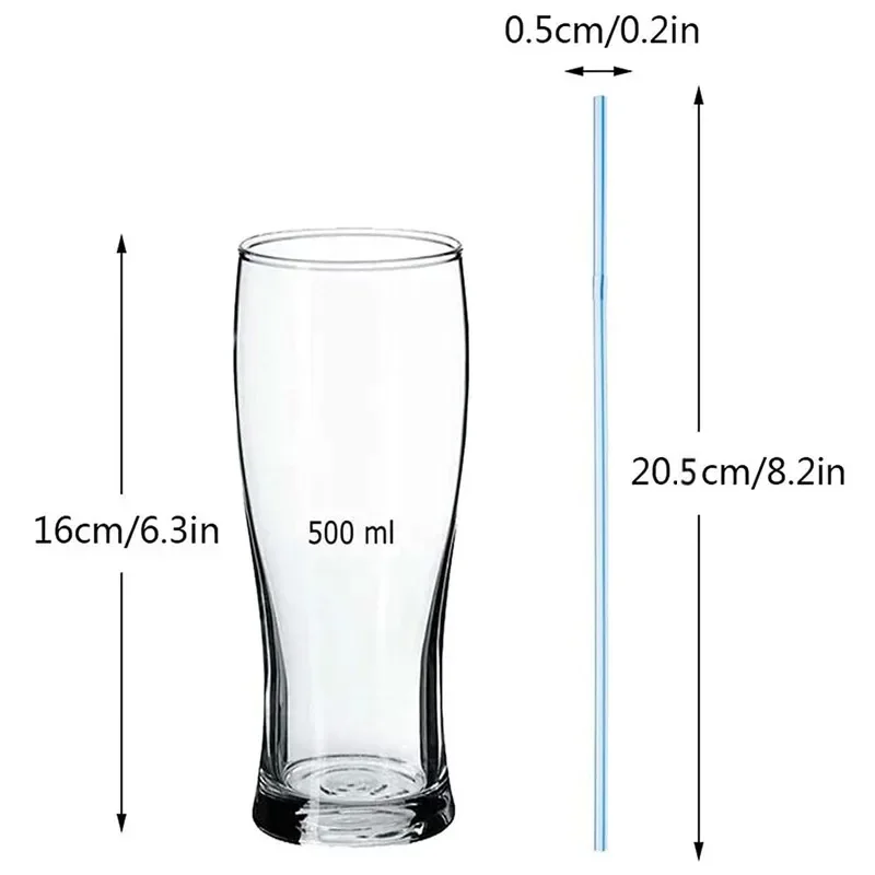 Neon Plastic Drinking Straws 6