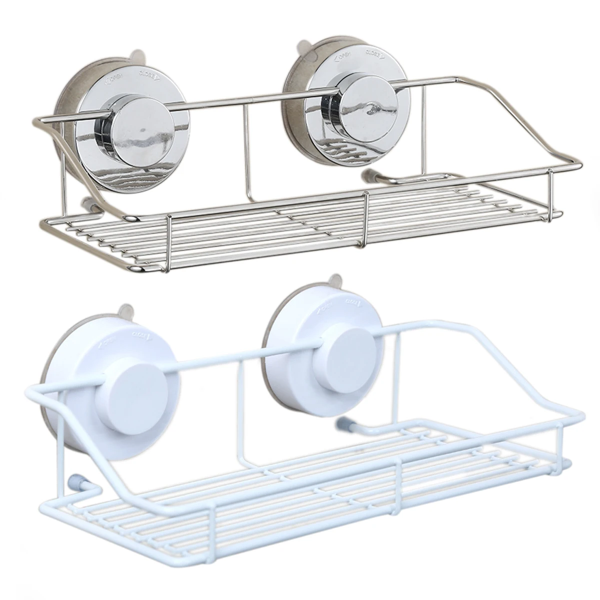 

Bathroom Shelves Organizer Wall Mounted Storage Rack Corrosion Resistant Easy Bathroom Kitchen Small Items Tidy