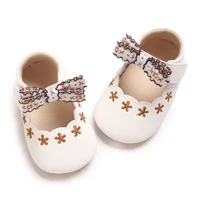 0-1Year Baby Shoes Infant Pre-Walker Shoes Girls Princess Bow Shoes Cute Breathable Flower Soft Sole Casual Sports Footwear 5
