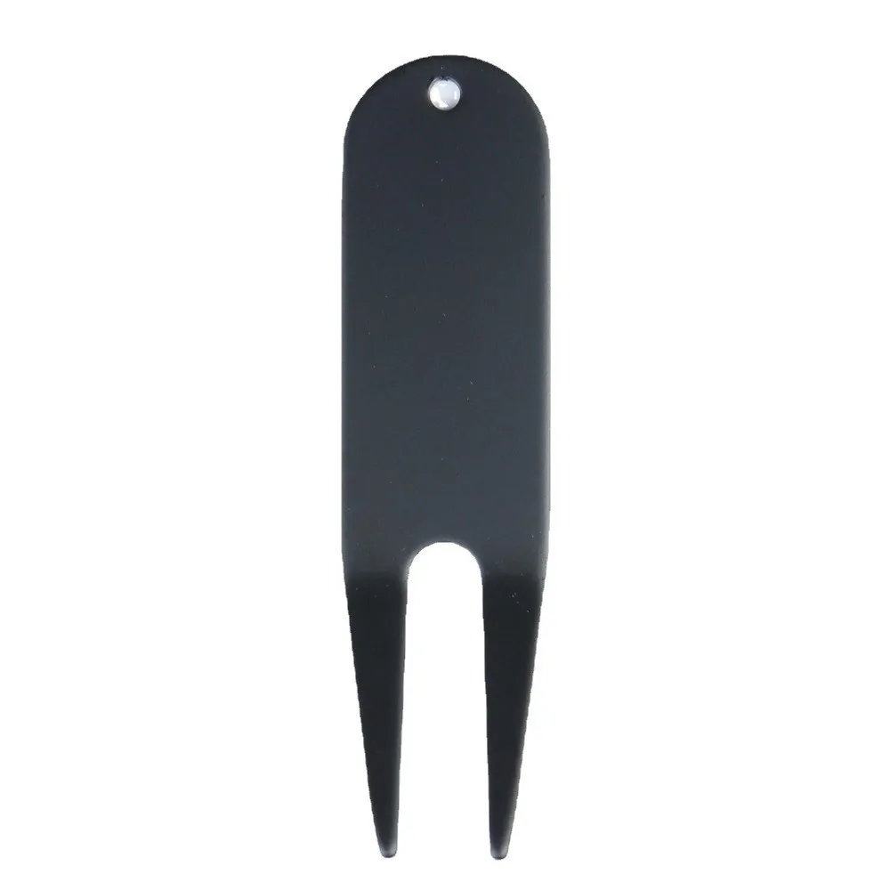 Metal Bending Golf Divot Repair Tool Aluminum alloy Two-Prong Golf Divot Tool Sturdy Hanging Hole Green Divot Fork