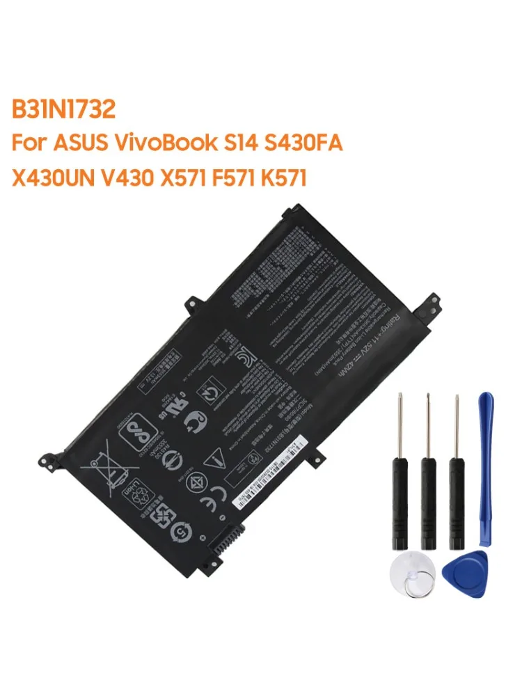 3653mAh nowa bateria zamienna B31N1732 dla VivoBook S14 X430FN X571GD X571GT F571GD 430FA S430FN S430FA S4300FU VX60G 3727mAh — zdjęcie produktu 7