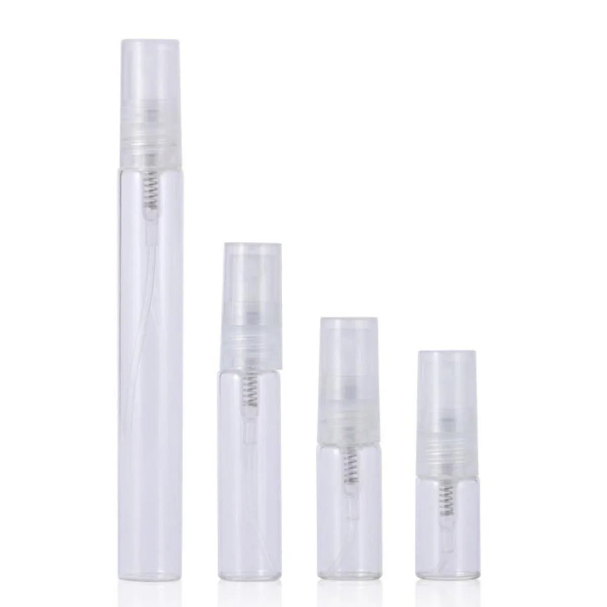 10× 100X 2/3/5/10 ML Clear Glass Spray bottle Aromatherapy Perfume Sprayer Bottles Mini Screw Cap Atomizer Bottle Refill Travel