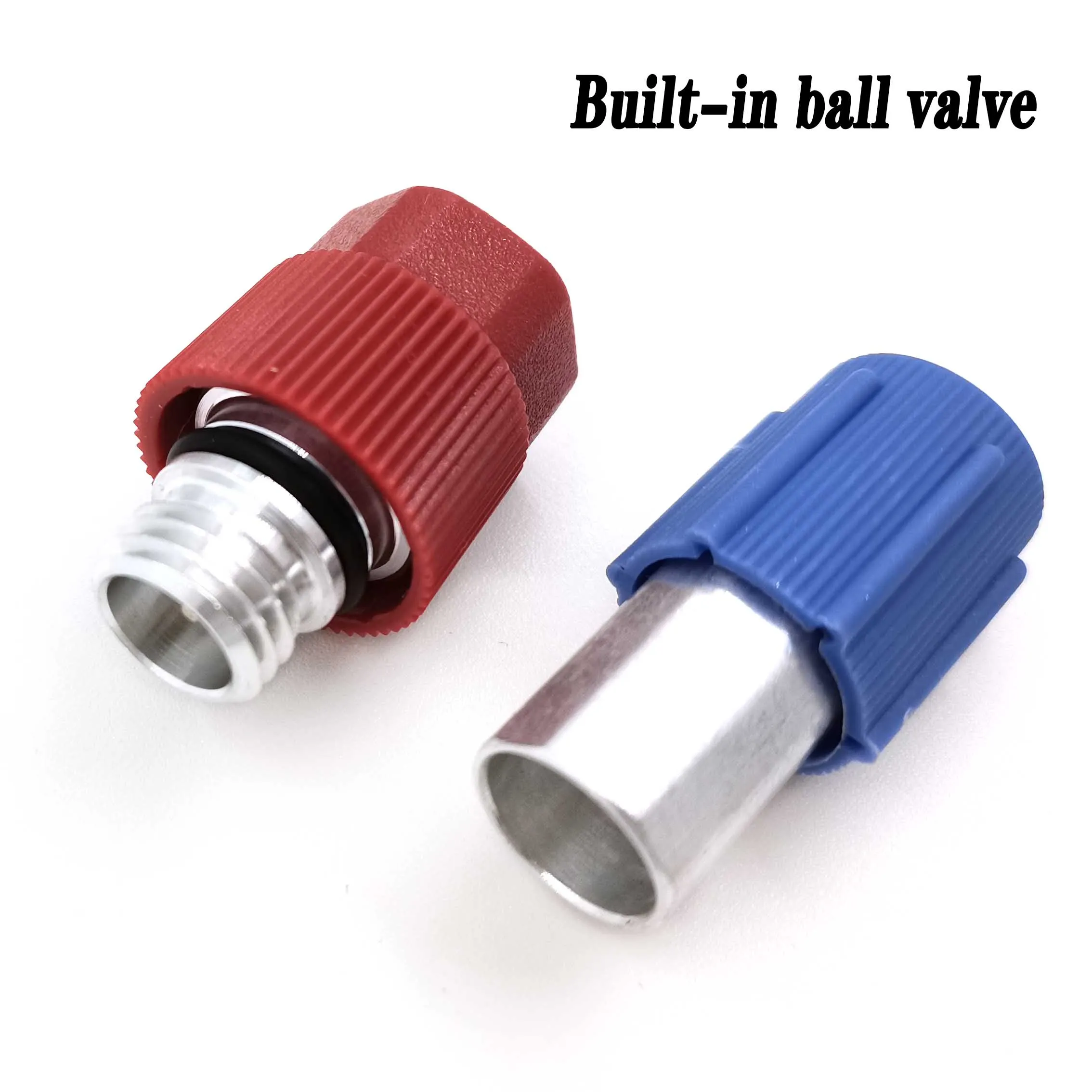 High/Low Side A/C Service Charge Port Ball Valve Cores Caps Auto Air Conditioner System For Volkswagen Bora Polo Lavida Jetta
