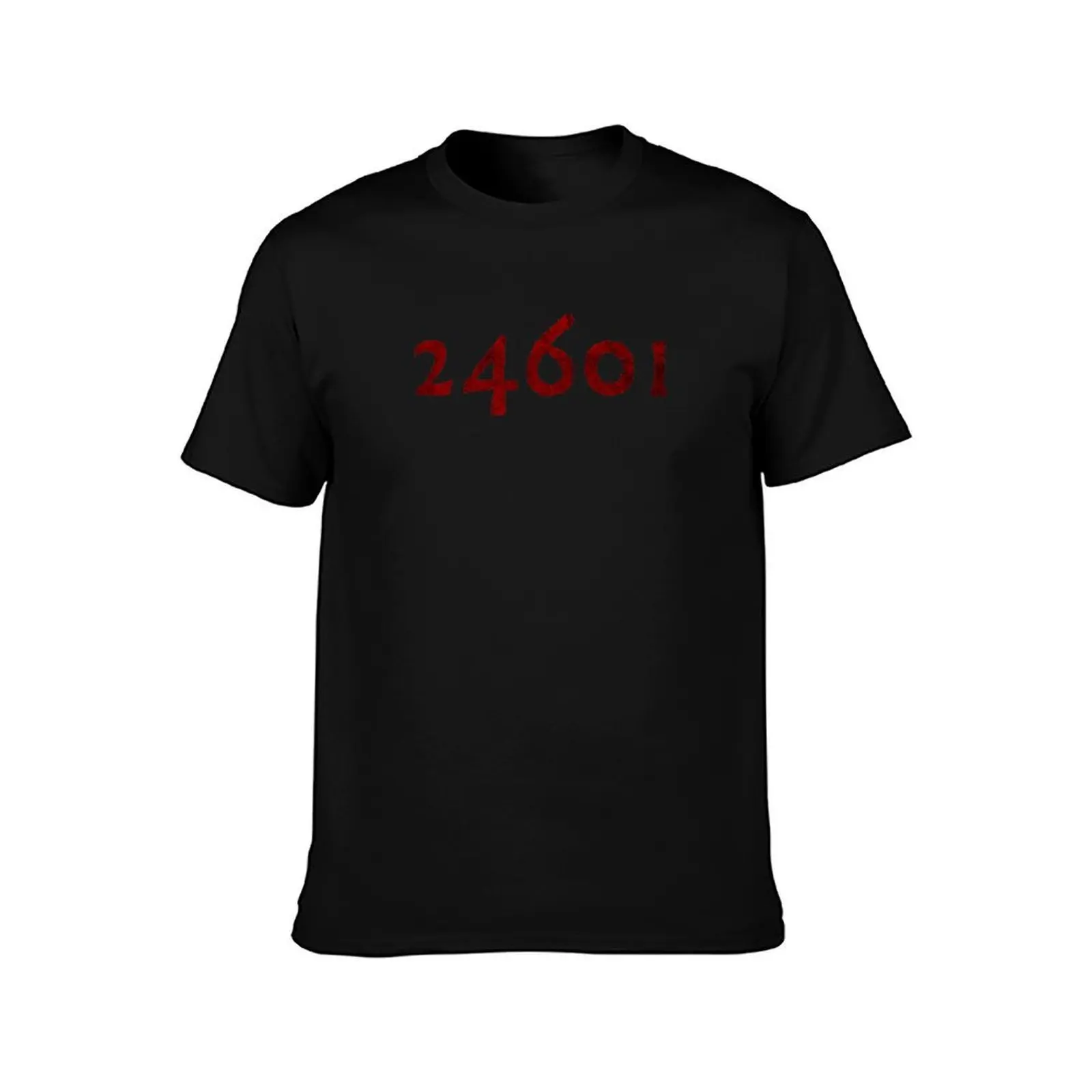 24601 T-Shirt, Summer Casual Cotton Tee, Oversized Streetwear Tops, Vintage Graphic Print, Loose Fit Short Sleeve, 100% Cotton