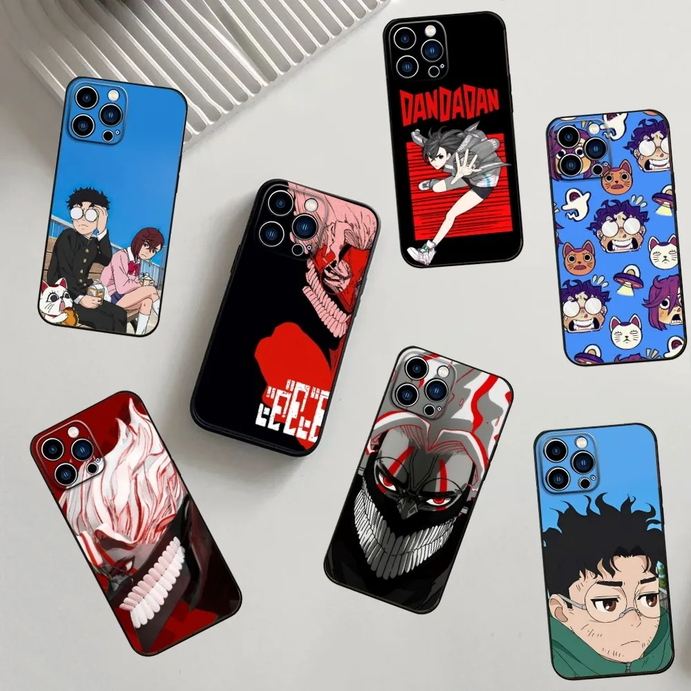 

Dandadan Anime Phone Case For iPhone 16,15,14,13,12,11,Pro,X,XS,Max,XR,Plus,Mini Silicone Black Shockproof TPU