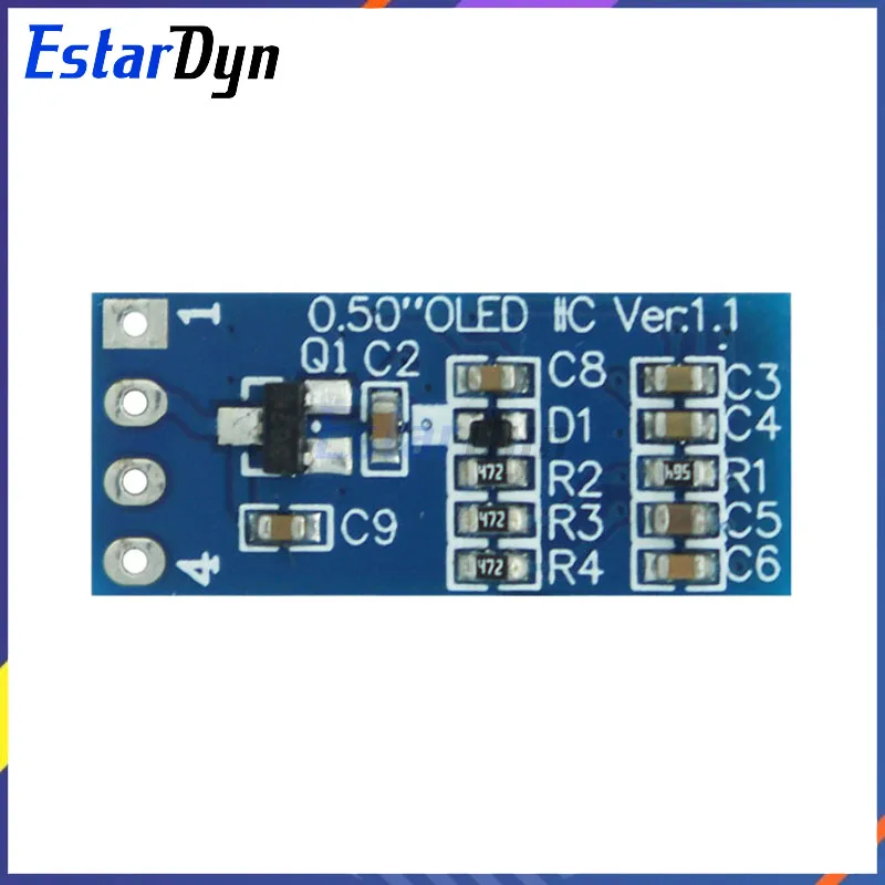 Estardyn Layar LCD OLED 0.5 Inci CH1115 Layar Kecil 48*88 Tampilan Modul Cahaya Putih Layar Vertikal IIC