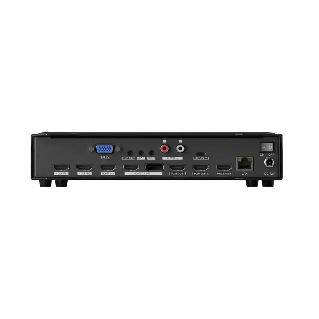 AVmatrix HVS0401U 4 Channels Video Switcher PC Remote Control Live Streaming Audio Mixer with PIP Function&USB Capture