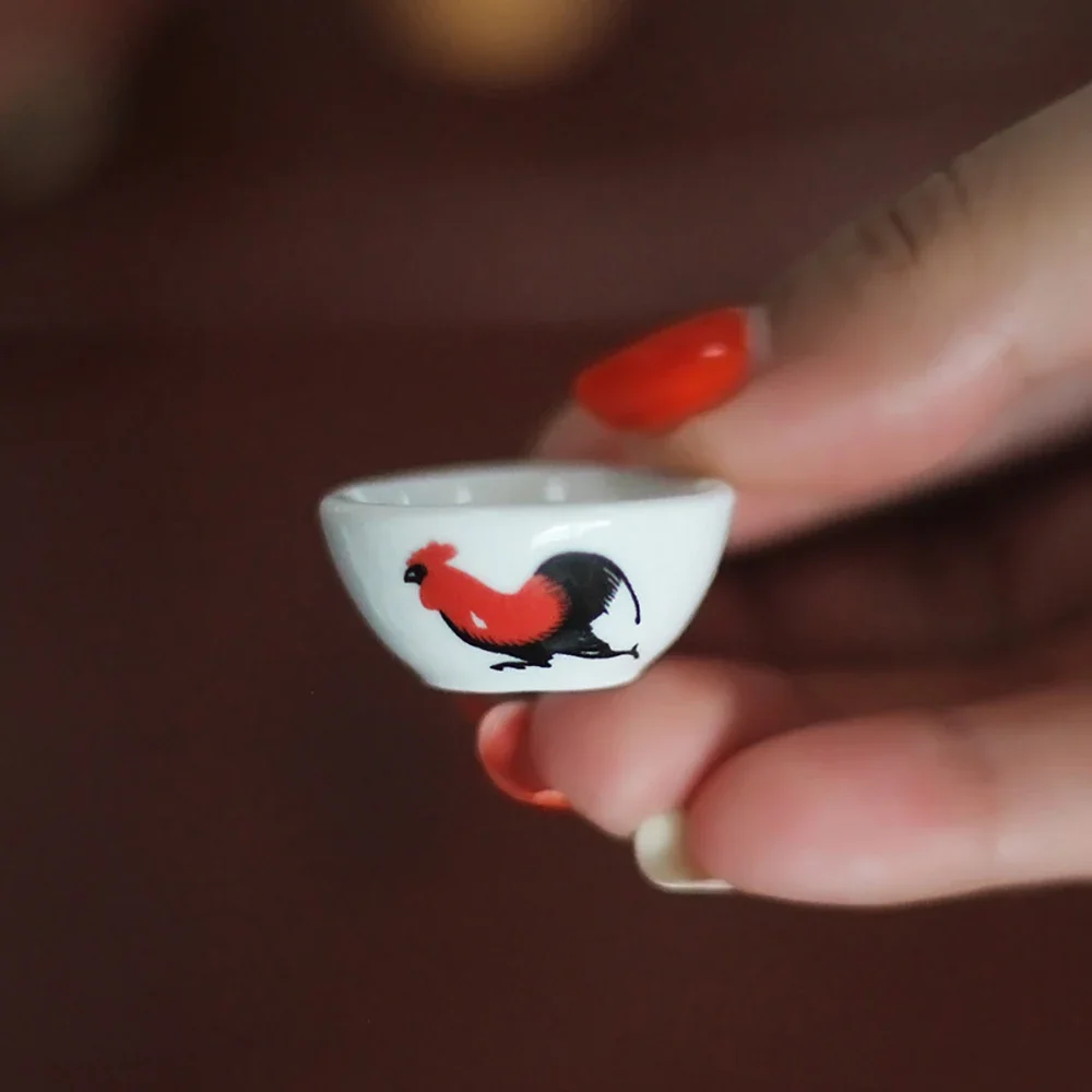 1 Stuks 1/12 Poppenhuis Accessoires Miniatuur Keramische Kom Mini Servies Model Speelgoed Voor Poppenhuis Decoratie OB11 Bjd