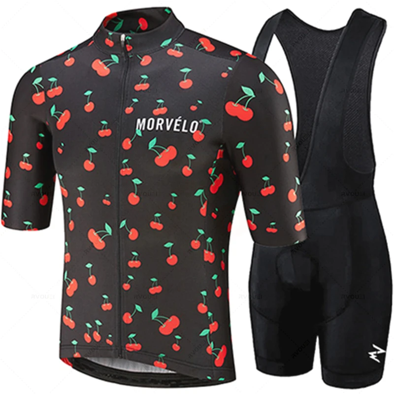 2022 Team Morvelo Cycling Jersey 19D Bib Set Bike Clothing Ropa Ciclism Bicycle Wear Clothes Mens Short Maillot Culotte Ciclismo