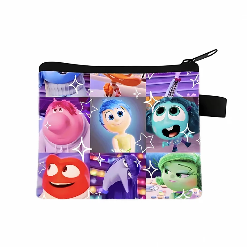 Disney Inside Out 2 Coin Purse Cute Gift Bag Children Kawaii Wallet Anime Cat Purse Zipper Mini StorageBag Birthday Gift New Hot